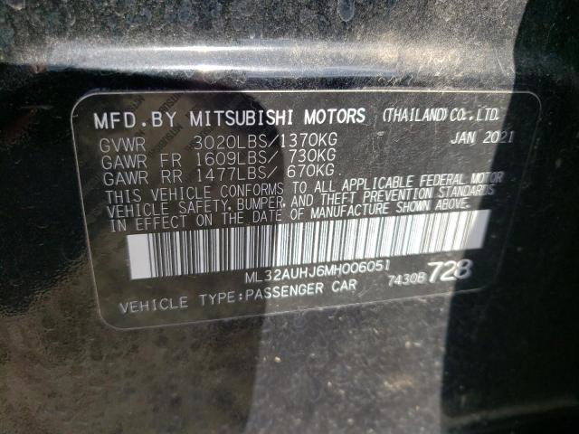 Photo 9 VIN: ML32AUHJ6MH006051 - MITSUBISHI MIRAGE ES 