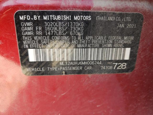 Photo 11 VIN: ML32AUHJ6MH006244 - MITSUBISHI MIRAGE 