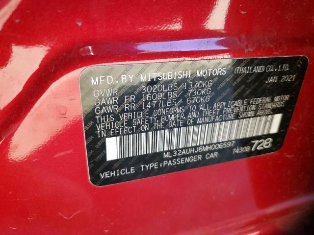 Photo 11 VIN: ML32AUHJ6MH006597 - MITSUBISHI MIRAGE ES 