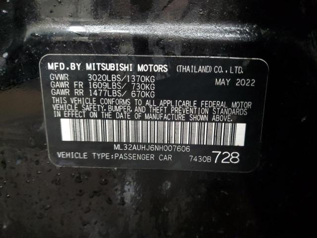 Photo 12 VIN: ML32AUHJ6NH007606 - MITSUBISHI MIRAGE ES 