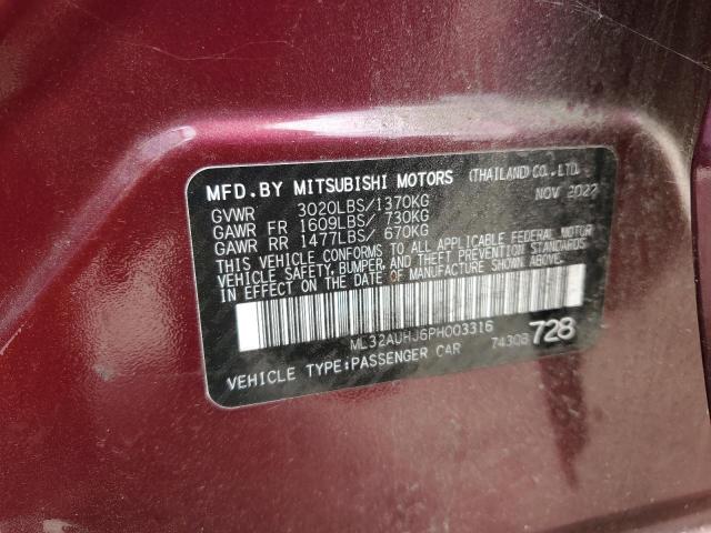 Photo 11 VIN: ML32AUHJ6PH003316 - MITSUBISHI MIRAGE ES 