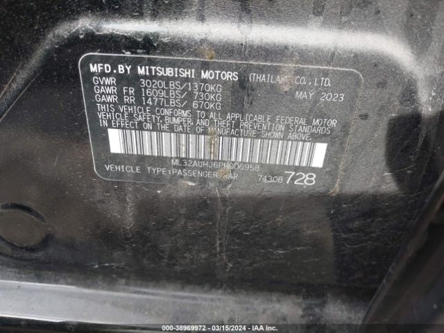 Photo 8 VIN: ML32AUHJ6PH006958 - MITSUBISHI MIRAGE 