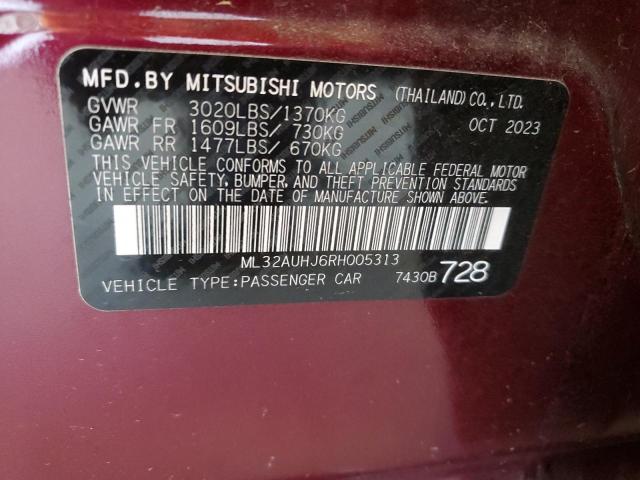 Photo 12 VIN: ML32AUHJ6RH005313 - MITSUBISHI MIRAGE ES 