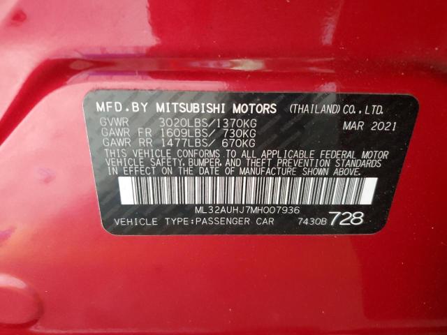 Photo 11 VIN: ML32AUHJ7MH007936 - MITSUBISHI MIRAGE 