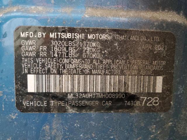 Photo 11 VIN: ML32AUHJ7MH008990 - MITSUBISHI MIRAGE ES 