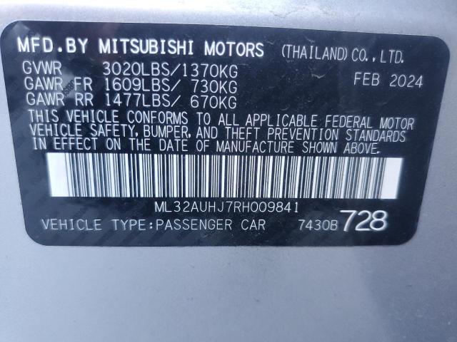 Photo 11 VIN: ML32AUHJ7RH009841 - MITSUBISHI MIRAGE ES 