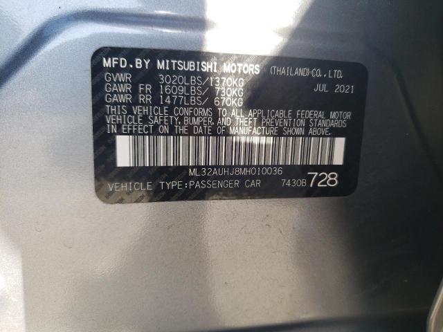 Photo 11 VIN: ML32AUHJ8MH010036 - MITSUBISHI MIRAGE ES 