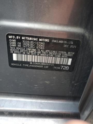 Photo 11 VIN: ML32AUHJ8NH003721 - MITSUBISHI MIRAGE ES 