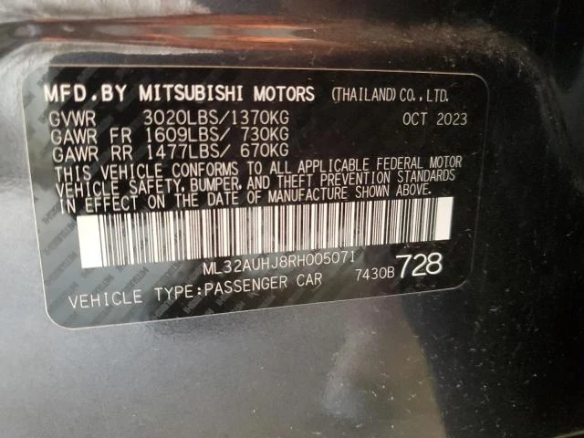 Photo 11 VIN: ML32AUHJ8RH005071 - MITSUBISHI MIRAGE ES 