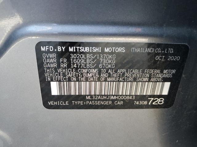 Photo 12 VIN: ML32AUHJ9MH000843 - MITSUBISHI MIRAGE 