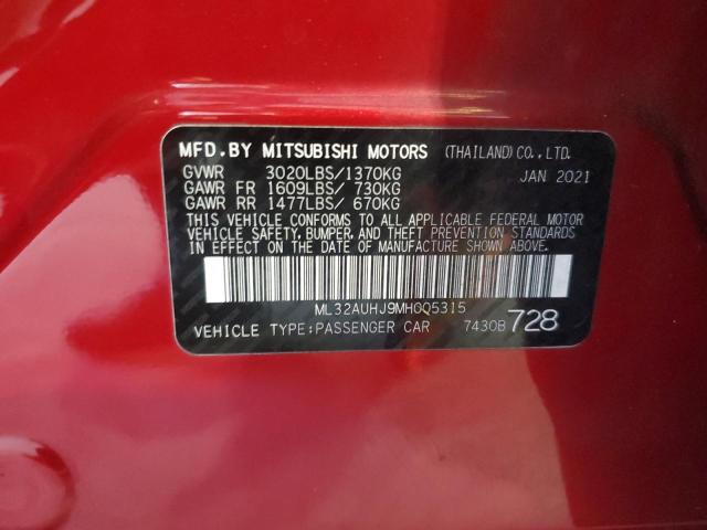 Photo 11 VIN: ML32AUHJ9MH005315 - MITSUBISHI MIRAGE ES 