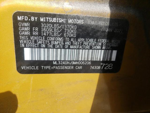 Photo 12 VIN: ML32AUHJ9MH006206 - MITSUBISHI MIRAGE ES 