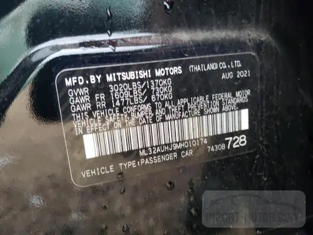 Photo 11 VIN: ML32AUHJ9MH010174 - MITSUBISHI MIRAGE 