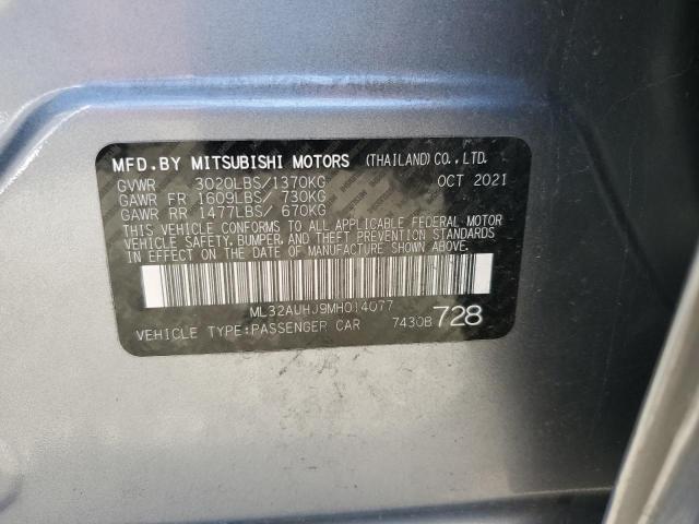 Photo 9 VIN: ML32AUHJ9MH014077 - MITSUBISHI MIRAGE ES 