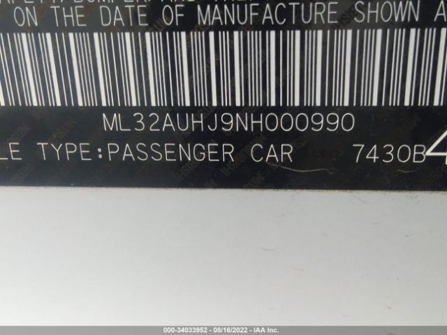 Photo 8 VIN: ML32AUHJ9NH000990 - MITSUBISHI MIRAGE ES 