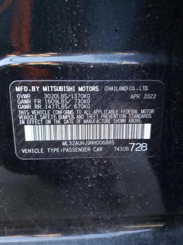 Photo 12 VIN: ML32AUHJ9NH006885 - MITSUBISHI MIRAGE ES 