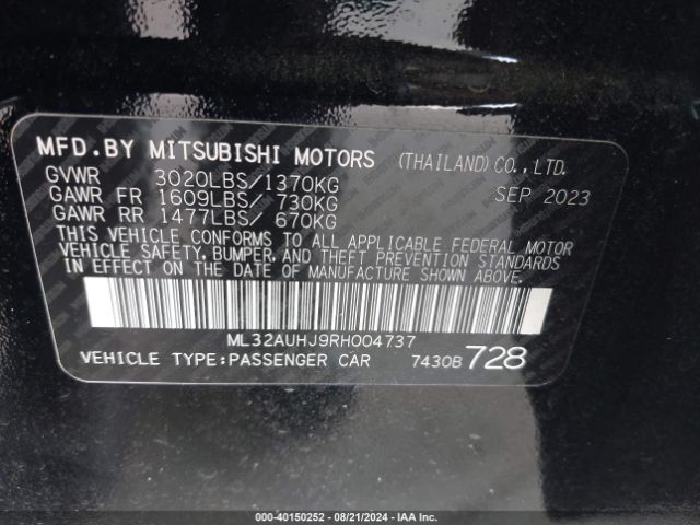 Photo 8 VIN: ML32AUHJ9RH004737 - MITSUBISHI MIRAGE 