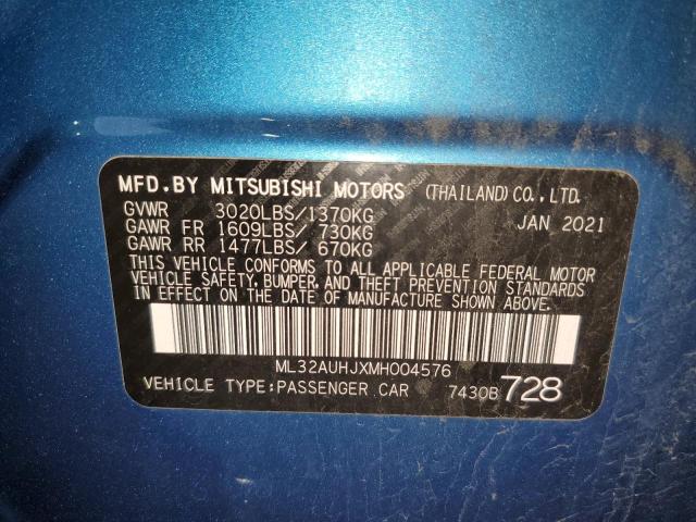 Photo 11 VIN: ML32AUHJXMH004576 - MITSUBISHI MIRAGE 