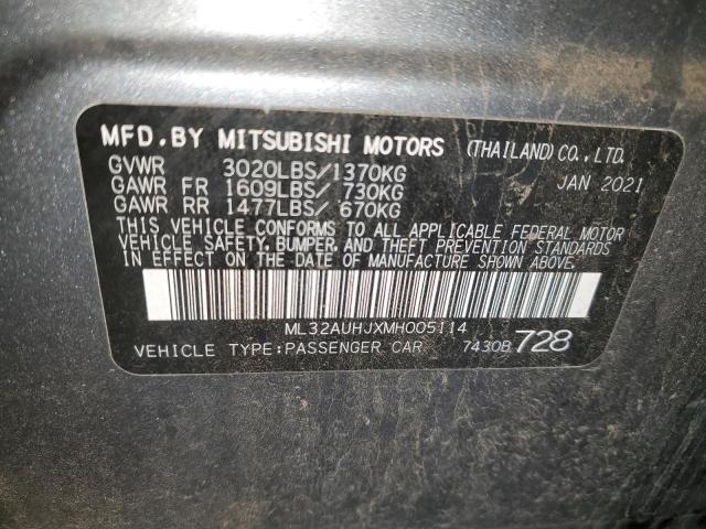 Photo 12 VIN: ML32AUHJXMH005114 - MITSUBISHI MIRAGE 