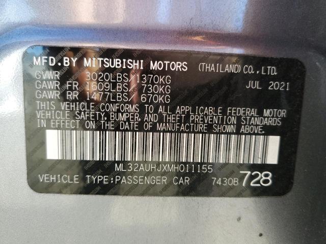 Photo 11 VIN: ML32AUHJXMH011155 - MITSUBISHI MIRAGE 