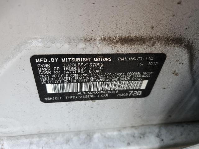 Photo 11 VIN: ML32AUHJXNH009469 - MITSUBISHI MIRAGE ES 