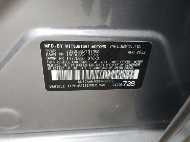 Photo 11 VIN: ML32AWHJ0PH000567 - MITSUBISHI MIRAGE SE 