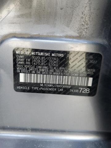 Photo 11 VIN: ML32AWHJ1NH006889 - MITSUBISHI MIRAGE 