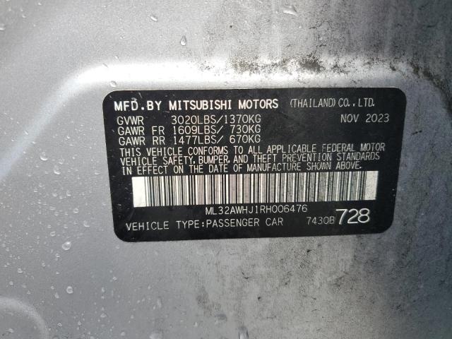 Photo 11 VIN: ML32AWHJ1RH006476 - MITSUBISHI MIRAGE SE 