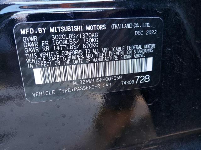 Photo 12 VIN: ML32AWHJ5PH003559 - MITSUBISHI MIRAGE 