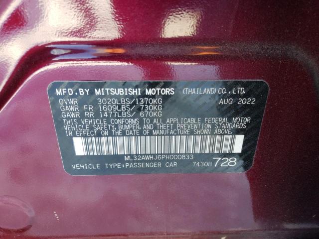 Photo 12 VIN: ML32AWHJ6PH000833 - MITSUBISHI MIRAGE 