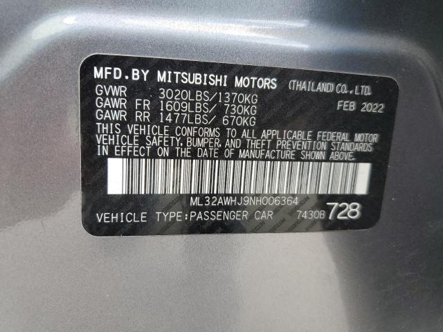 Photo 11 VIN: ML32AWHJ9NH006364 - MITSUBISHI MIRAGE SE 