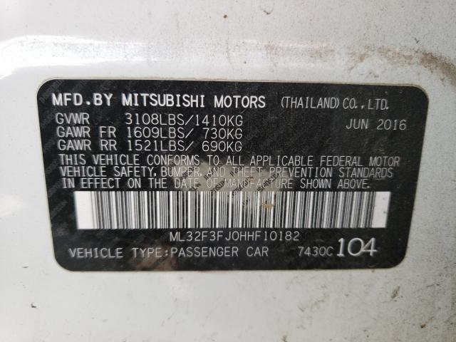 Photo 9 VIN: ML32F3FJ0HHF10182 - MITSUBISHI MIRAGE G4 