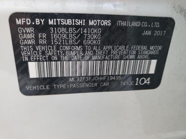 Photo 12 VIN: ML32F3FJ0HHF19495 - MITSUBISHI MIRAGE G4 