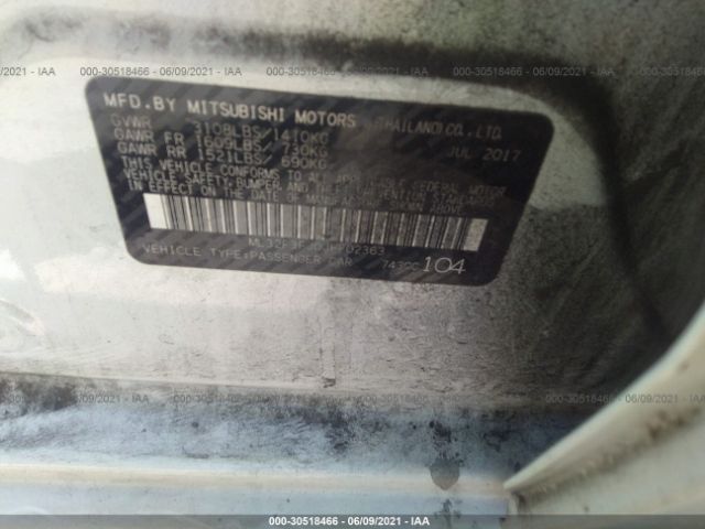 Photo 8 VIN: ML32F3FJ0JHF02363 - MITSUBISHI MIRAGE G4 