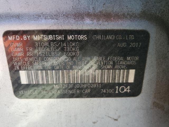 Photo 11 VIN: ML32F3FJ0JHF02931 - MITSUBISHI MIRAGE 