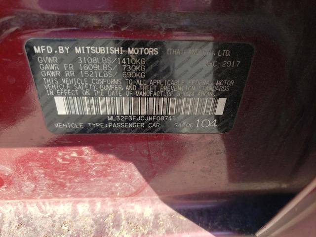 Photo 11 VIN: ML32F3FJ0JHF08745 - MITSUBISHI MIRAGE 