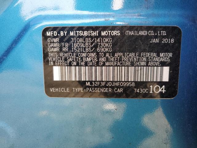 Photo 11 VIN: ML32F3FJ0JHF09958 - MITSUBISHI MIRAGE 