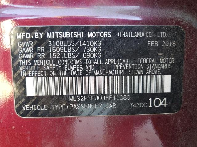 Photo 11 VIN: ML32F3FJ0JHF11080 - MITSUBISHI MIRAGE G4 