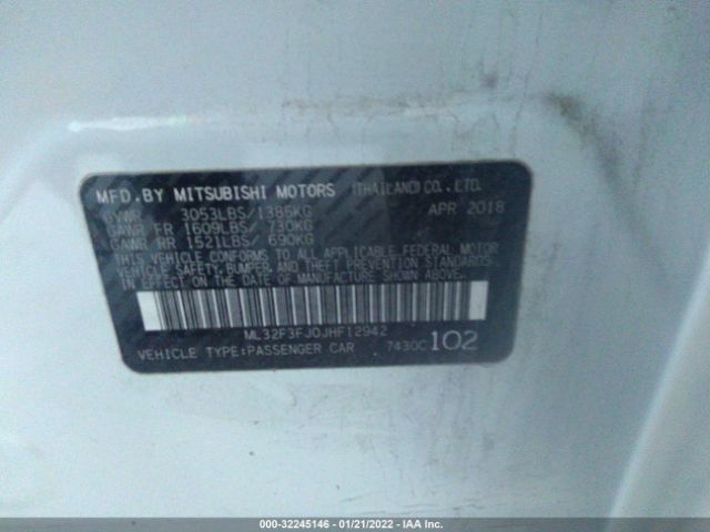 Photo 8 VIN: ML32F3FJ0JHF12942 - MITSUBISHI MIRAGE G4 