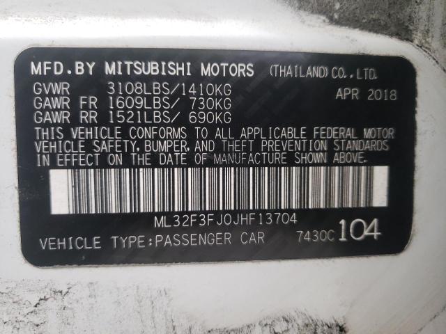 Photo 9 VIN: ML32F3FJ0JHF13704 - MITSUBISHI MIRAGE G4 