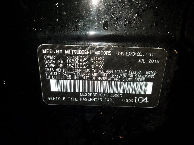 Photo 9 VIN: ML32F3FJ0JHF15260 - MITSUBISHI MIRAGE G4 