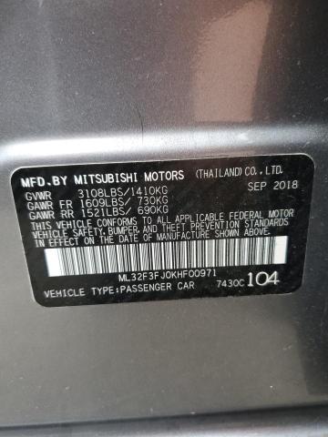 Photo 11 VIN: ML32F3FJ0KHF00971 - MITSUBISHI MIRAGE G4 