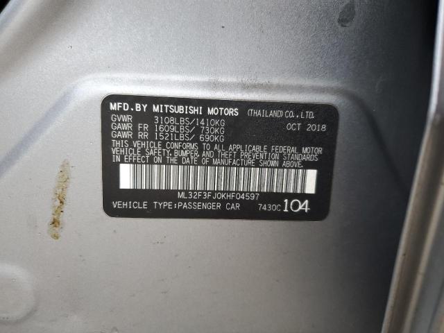 Photo 11 VIN: ML32F3FJ0KHF04597 - MITSUBISHI MIRAGE 