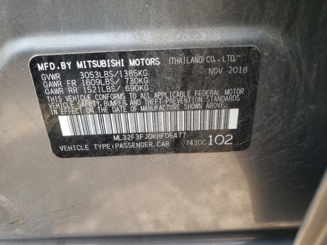 Photo 9 VIN: ML32F3FJ0KHF06477 - MITSUBISHI MIRAGE G4 