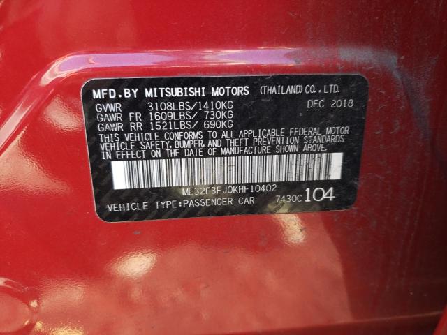 Photo 11 VIN: ML32F3FJ0KHF10402 - MITSUBISHI MIRAGE G4 