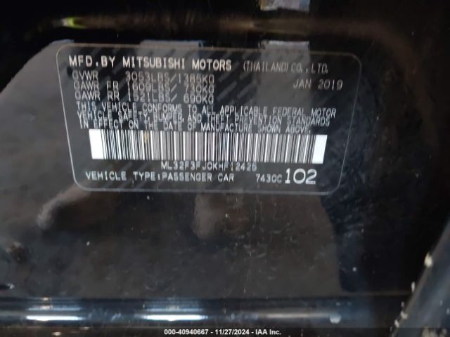 Photo 8 VIN: ML32F3FJ0KHF12425 - MITSUBISHI MIRAGE G4 