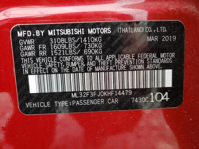 Photo 11 VIN: ML32F3FJ0KHF14479 - MITSUBISHI MIRAGE 