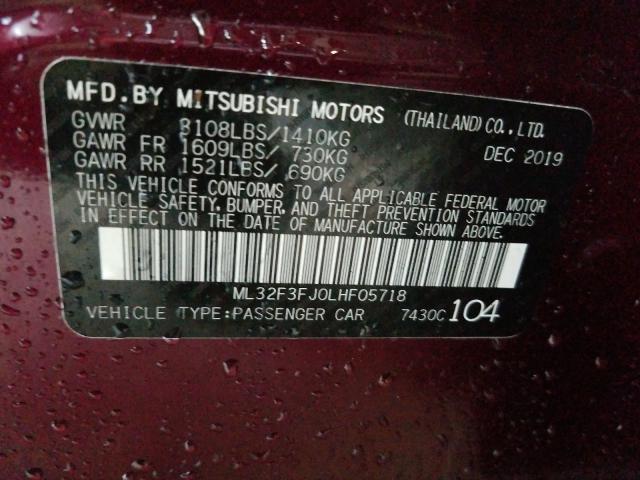 Photo 9 VIN: ML32F3FJ0LHF05718 - MITSUBISHI MIRAGE G4 