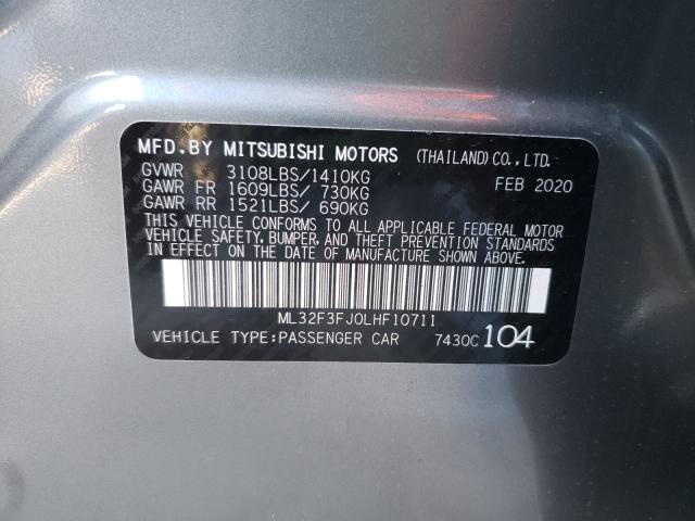 Photo 9 VIN: ML32F3FJ0LHF10711 - MITSUBISHI MIRAGE G4 