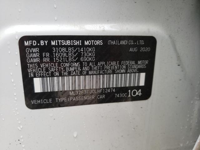 Photo 9 VIN: ML32F3FJ0LHF12474 - MITSUBISHI MIRAGE 